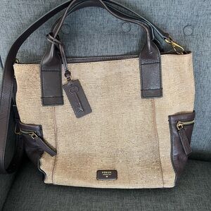 Large fossil tote bag